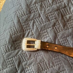 Classic Black and Silver Men's Belt